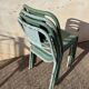 Set of 4 vintage bistro metal chairs