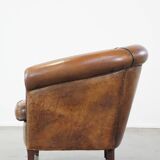 Sheep leather club armchair