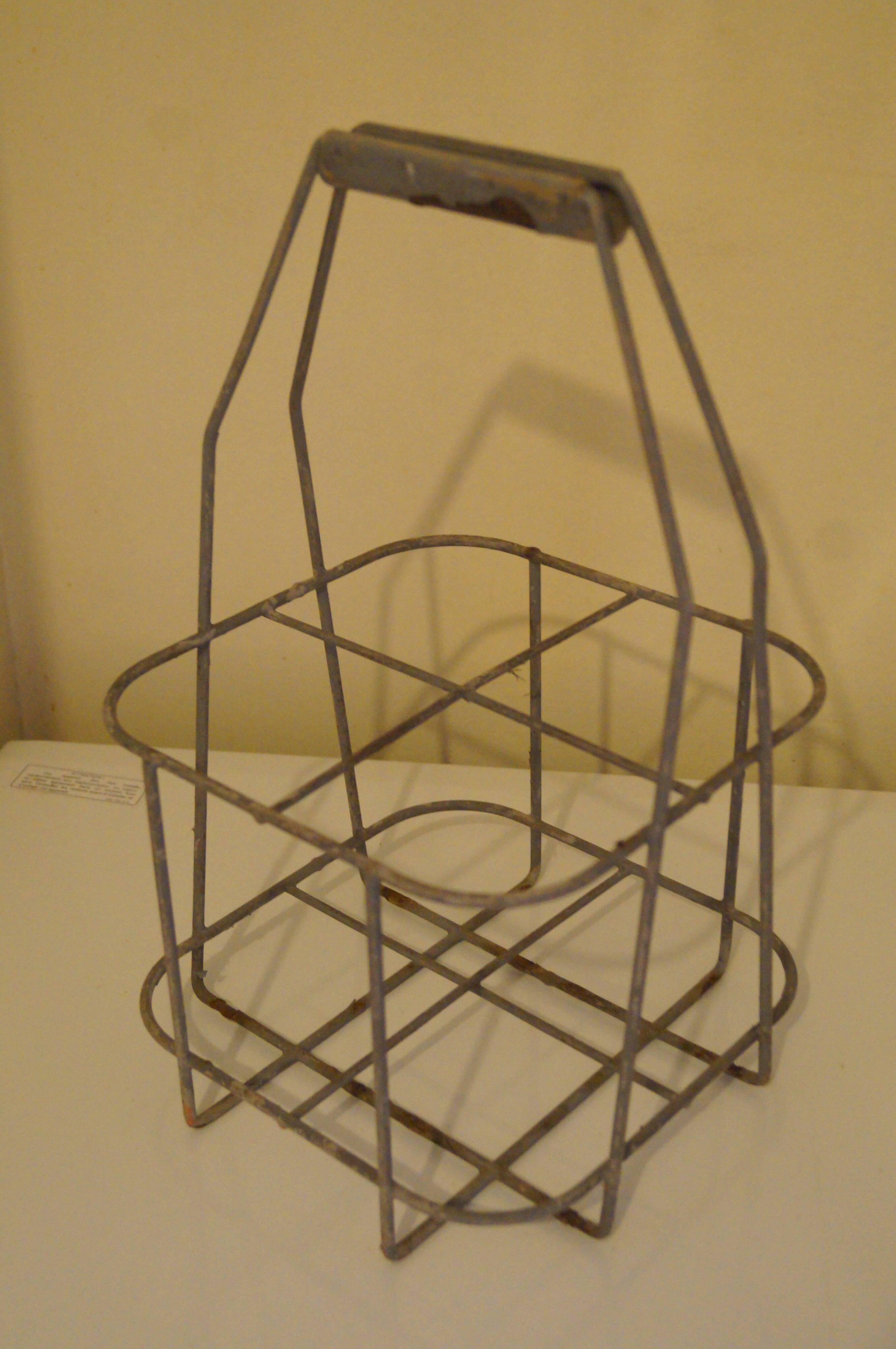 Bottle holder shopping cart 1950