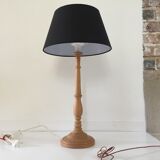 High lamp in vintage turned wood