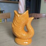 Bougeoir poisson orange