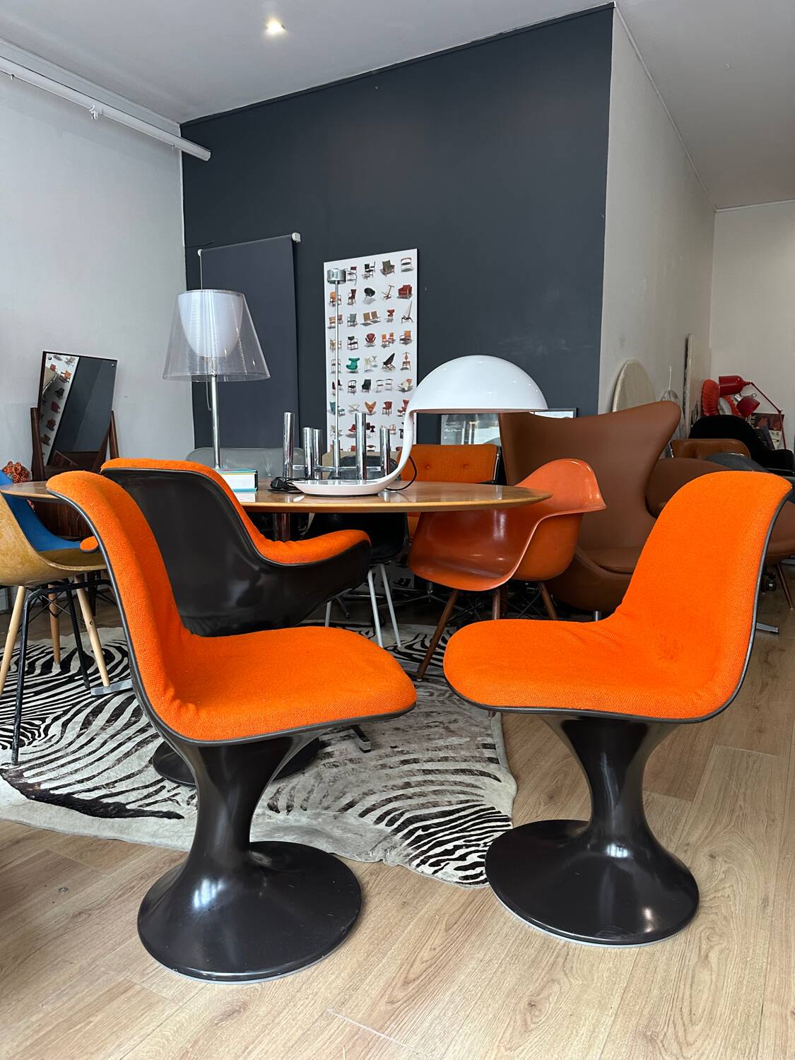 Set of 2 Orbit chairs by Farner & Grunder for Herman Miller, 1965