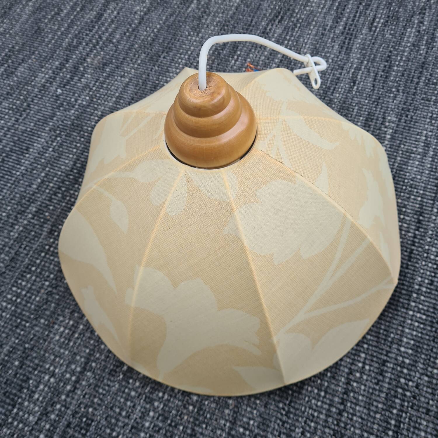 Vintage fabric flower pendant
