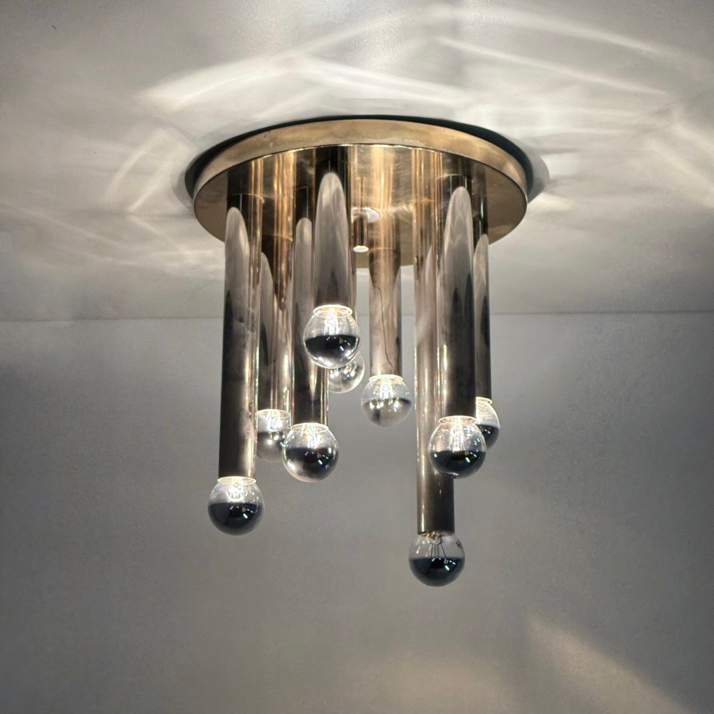 Brass wall and ceiling lamp model 2165 by S.A. Boulanger, 1970s