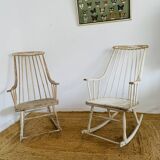 Pair of vintage rocking chairs by Lena Larsson