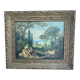 Oil painting on canvas – Pastoral scene – Boucher style – 19th century