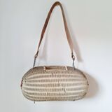 Rattan messenger bag