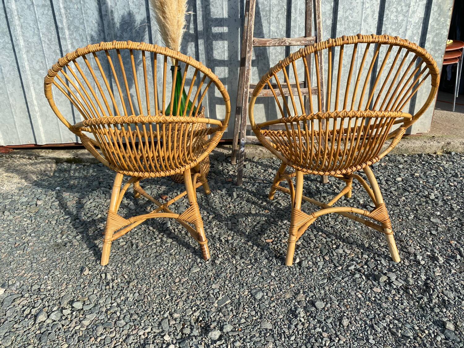 Paire de fauteuil en rotin