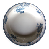 Round hollow plate Ironstone Blue Royat Sarreguemines