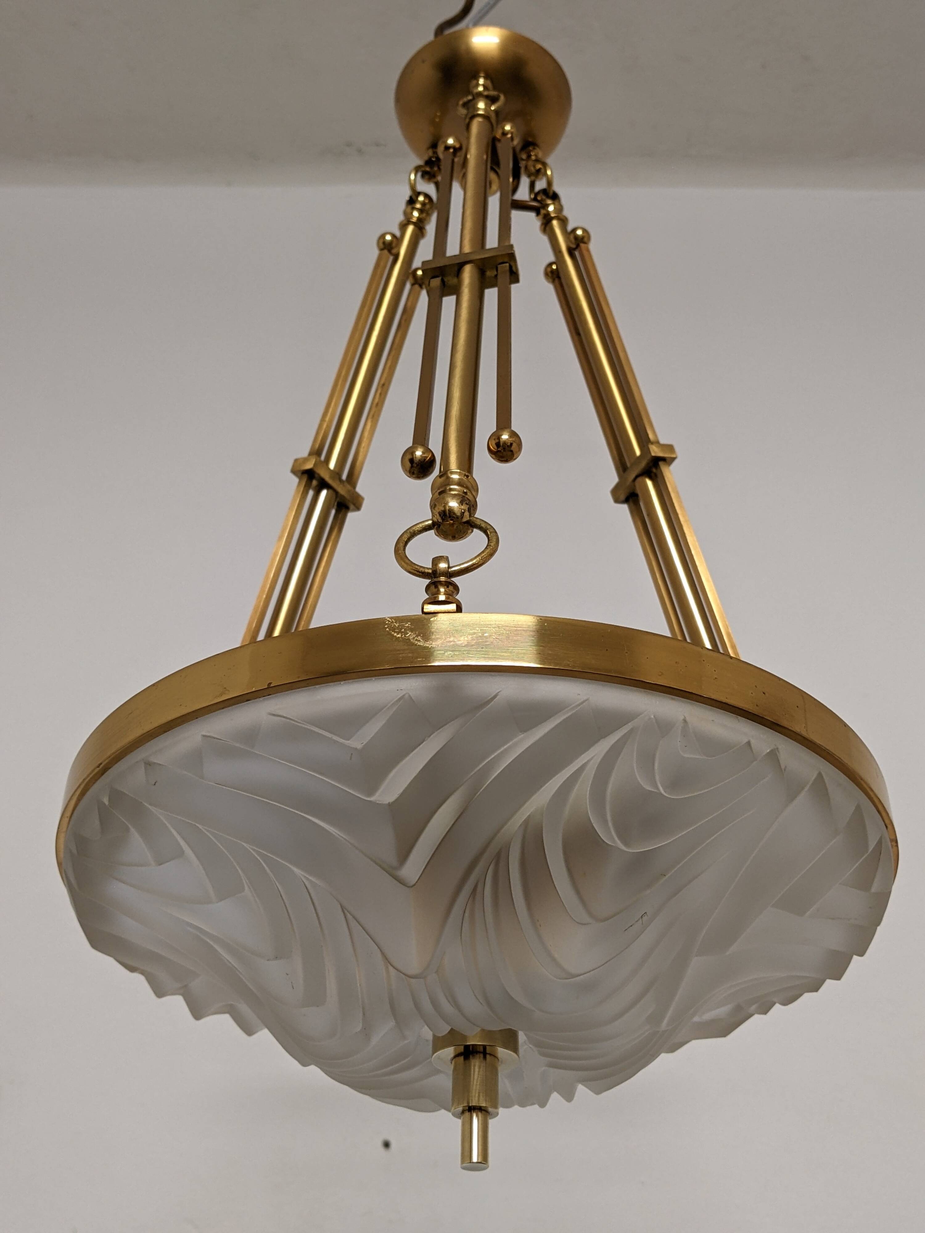 Art Deco style basin chandelier circa 1950