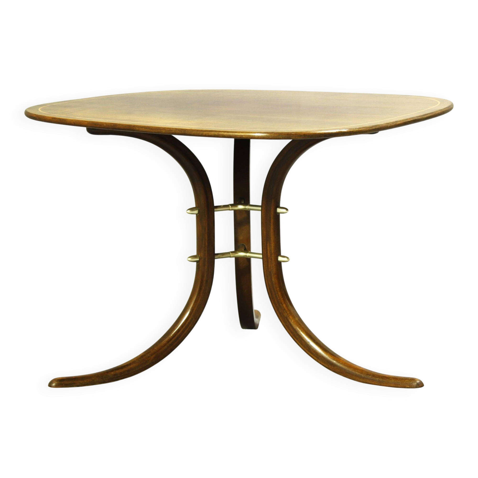 Table d'appoint en bois cintré, Allemagne, années 1950