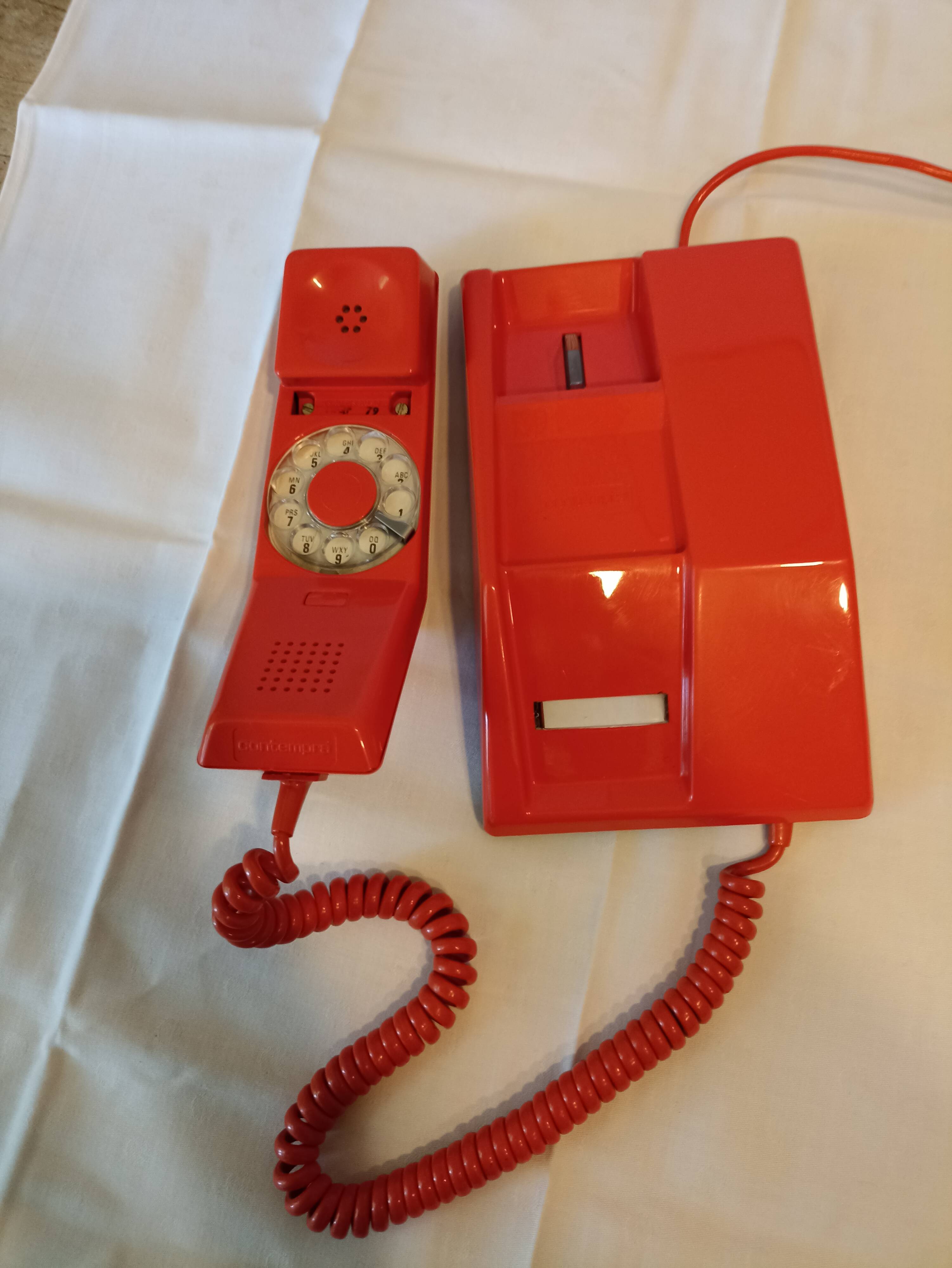 Orange vintage phone