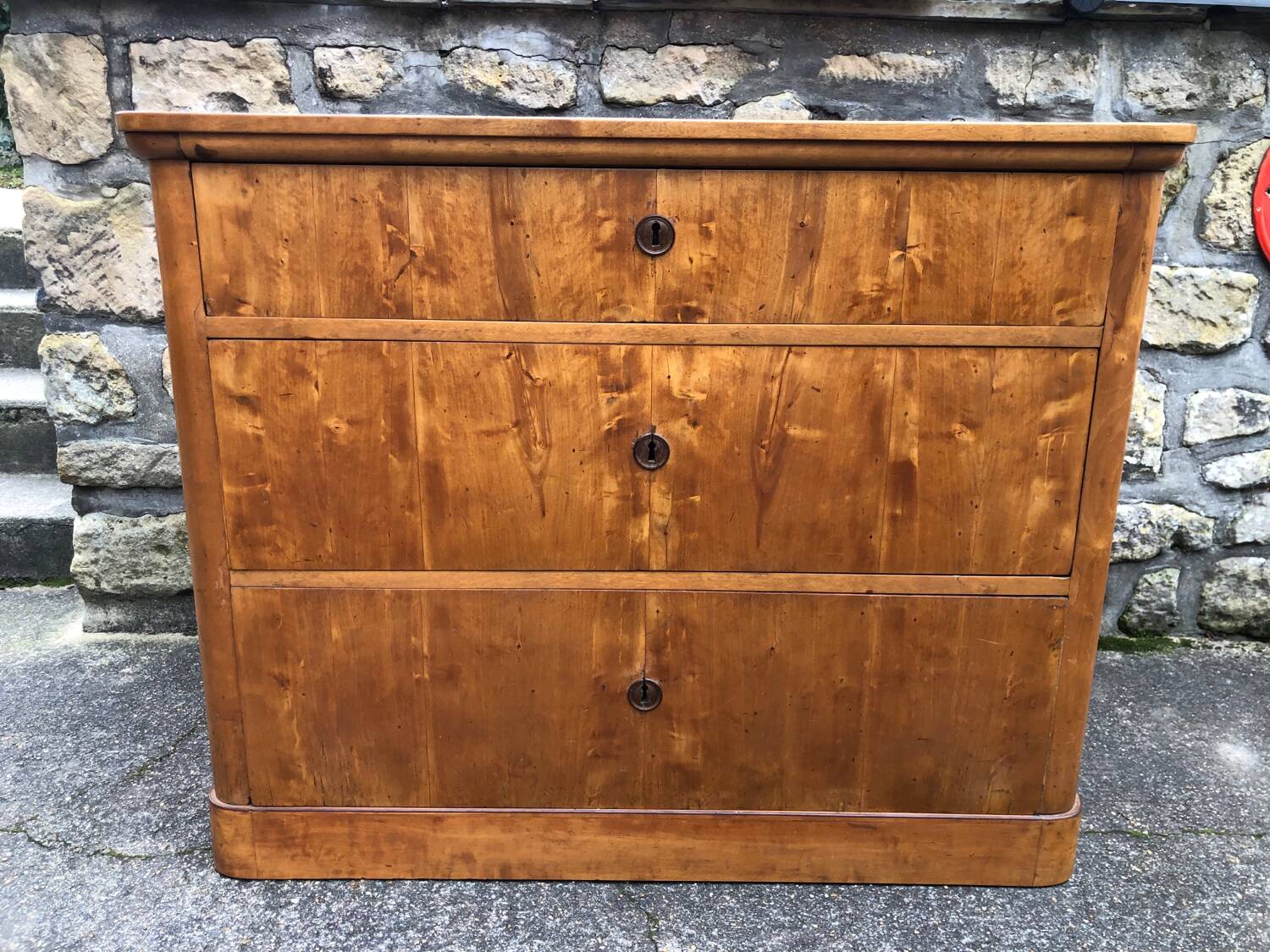 Vintage solid wood chest of drawers