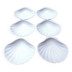 Set of 6 porcelain scallop shells for the oven