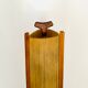 Lampe de sol en sisal et teck par Temde