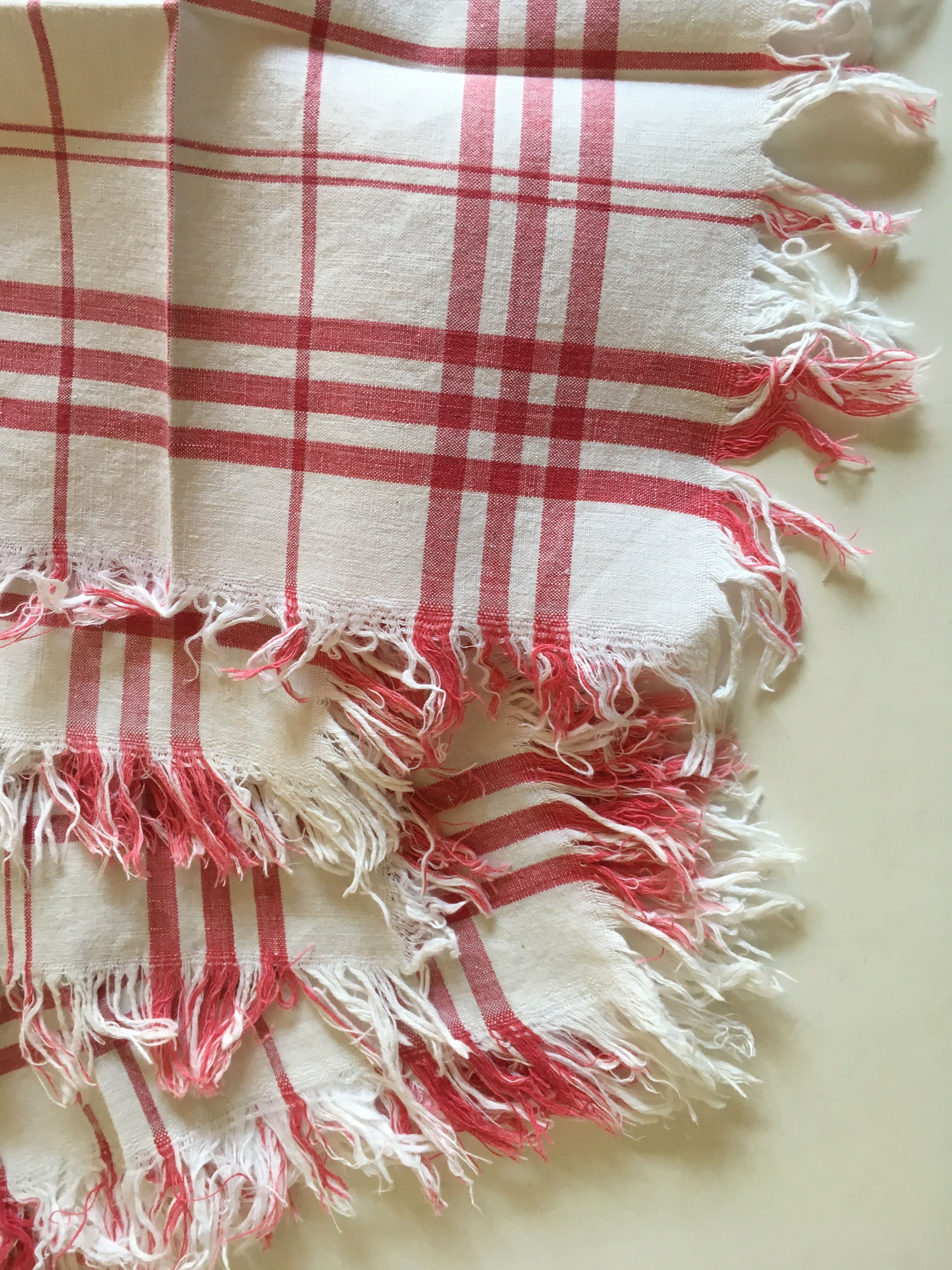 Series of 10 napkins frat striped dishcloths 50