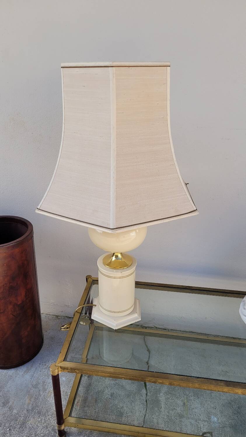 Jansen style brass designer coffee table - 1970s