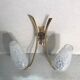 Applique ancienne double Lunel métal doré