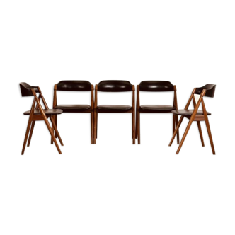 Set of 5 Danish chairs by Frode Holme