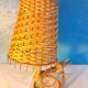 Lampe "oiseau" rotin 1960s