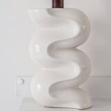Large candle holder - CREAM WHITE