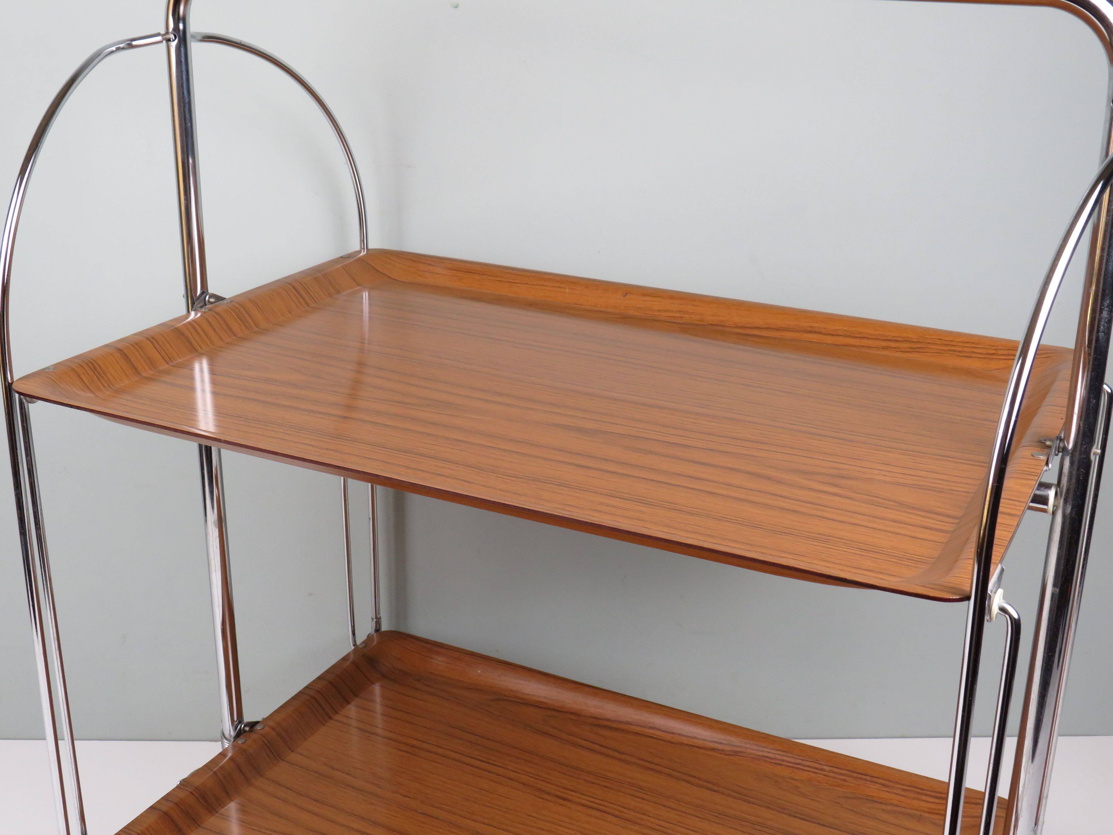 Desserte pliante Dinett par Bremshey – design mid-century, Allemagne