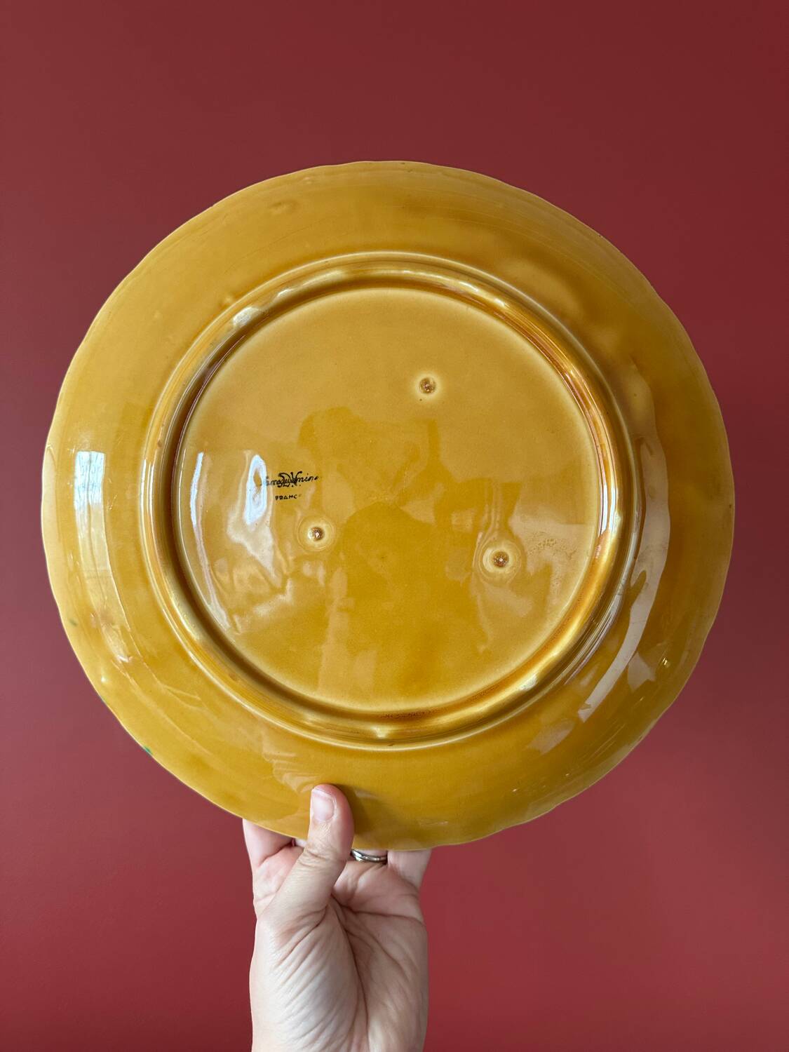 Sarreguemines barbotine plate