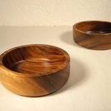 Two wooden bowls 15 cm