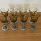 Set de 8 verres en laiton et verre