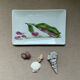 Small botanical porcelain tray hand-painted – bean design