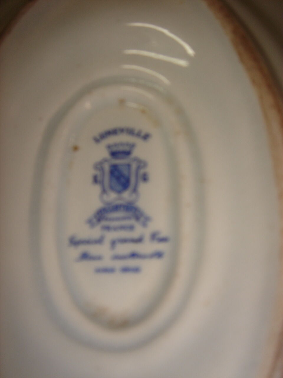 English porcelain saucer lunéville jouy motif