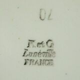 Plat ovale ancien Lunéville Art Nouveau