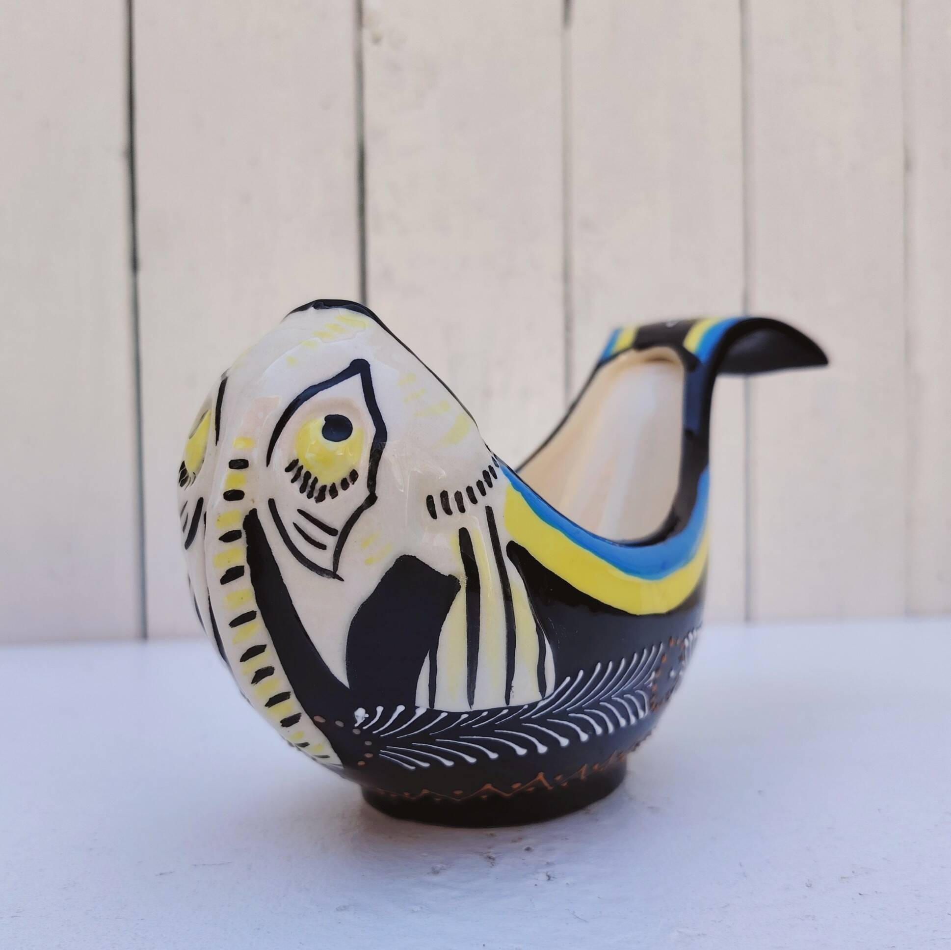 Saucière faïence de Quimper poisson Henriot