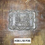 Patinated bronze vase with relief decoration