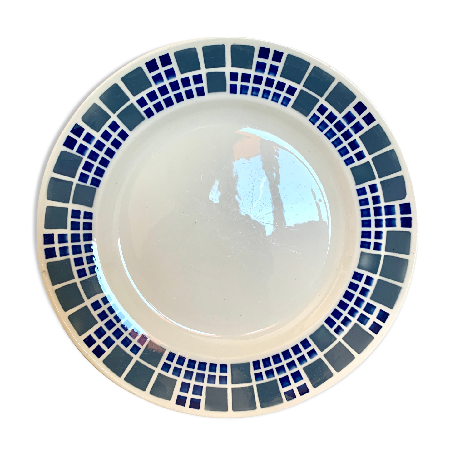 Leon round service plate, Badonviller