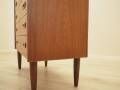 Danish teak chest of drawers with six drawers and sculptural handles, 1960s