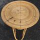Round rattan coffee table in the Audoux Minet style