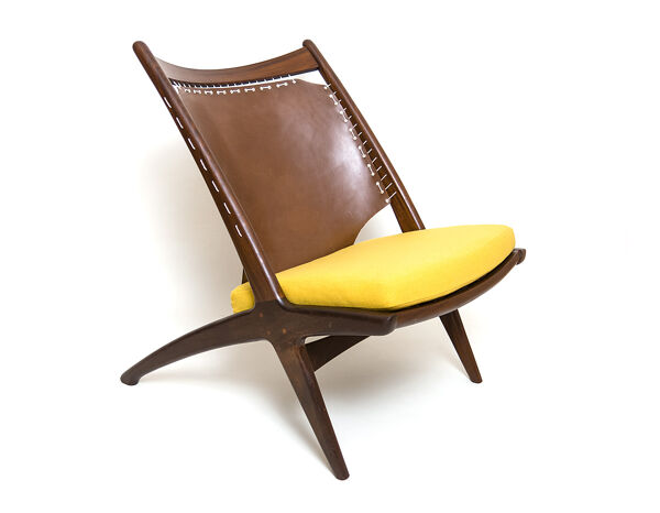 Fauteuil Iconique « Krysset » design Fredrik Kayser pour Gustav Bahus 50s 60s scandinavian modern