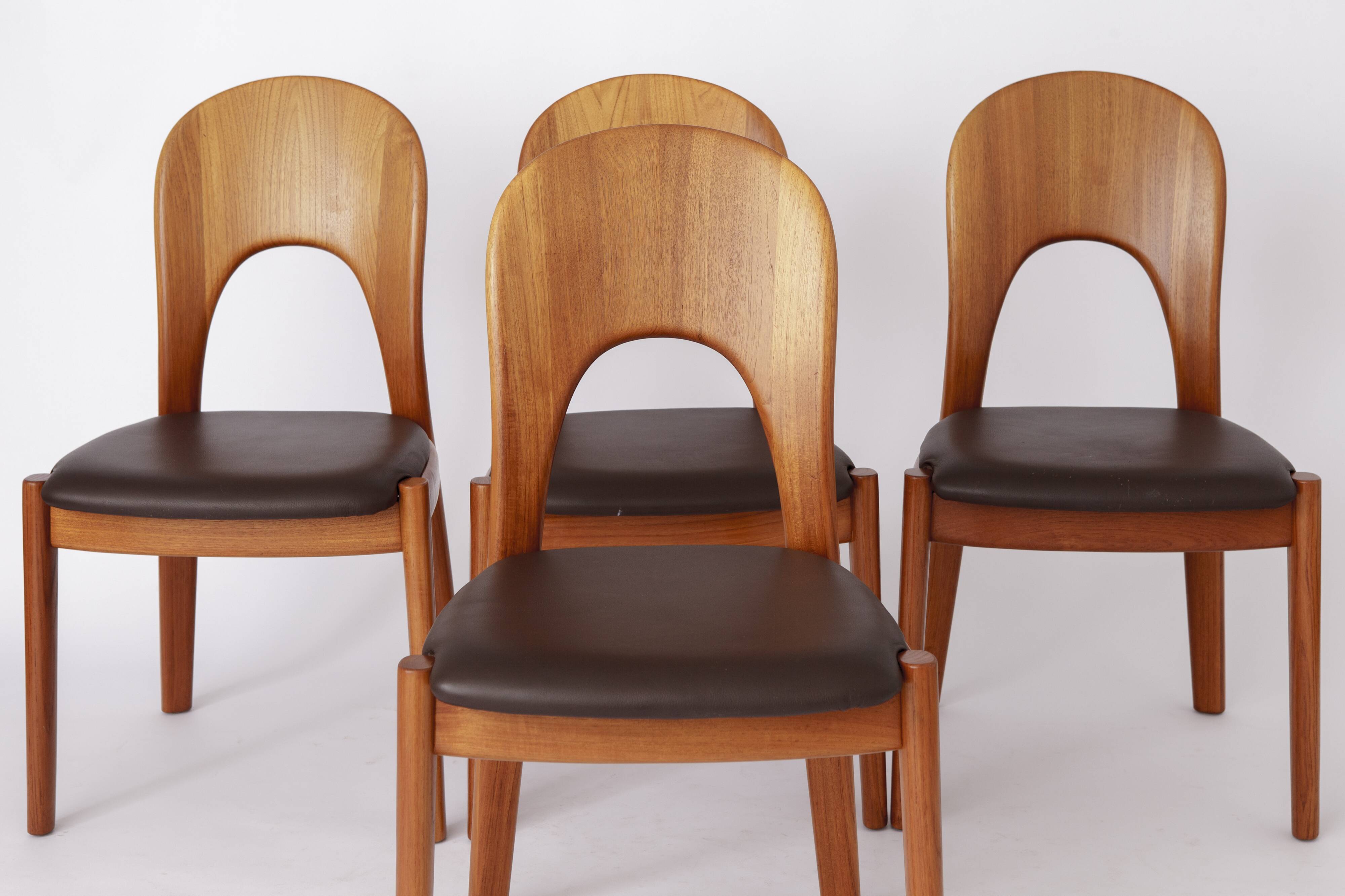 6 Vintage Chairs Niels Koefoed 1970s Teak Danish