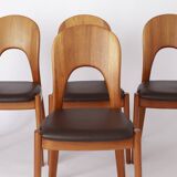 6 Vintage Chairs Niels Koefoed 1970s Teak Danish