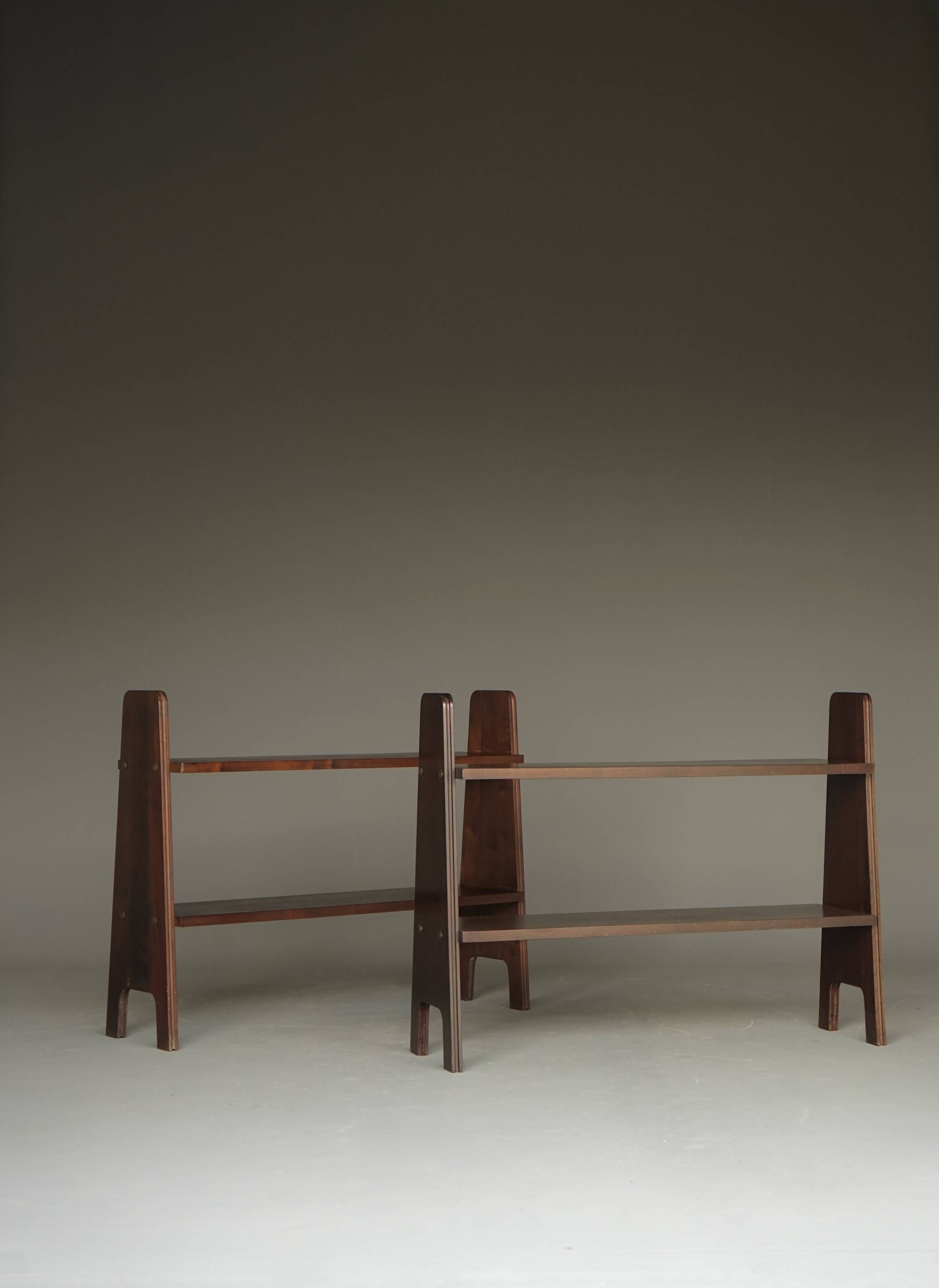 Mid-Century Freestanding Stackable Book Shelves, 1950s