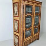 Vitrine française ancienne peinte