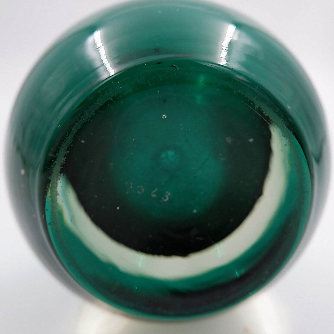 Green Kolben vase by Tamara Aladin Riihimaki for Riihimaen Lasi Oy, Finland