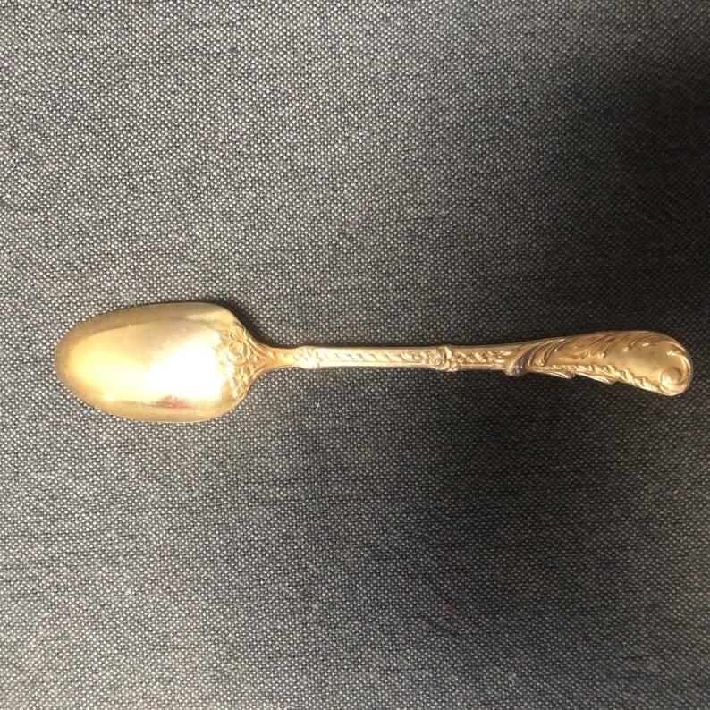 Vintage Art Nouveau Metal Teaspoons - Set of 6, France