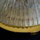 Large vintage ceiling lamp, glass and brass 60s