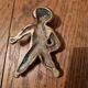Rare bronze child statuette with blue eyes