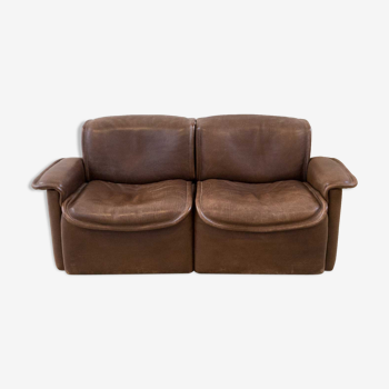 Leather buffalo sofa by de Sede, 1970