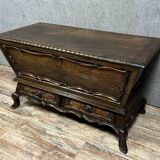 Louis XV style Piedmontese kneading trough in solid walnut circa 1850