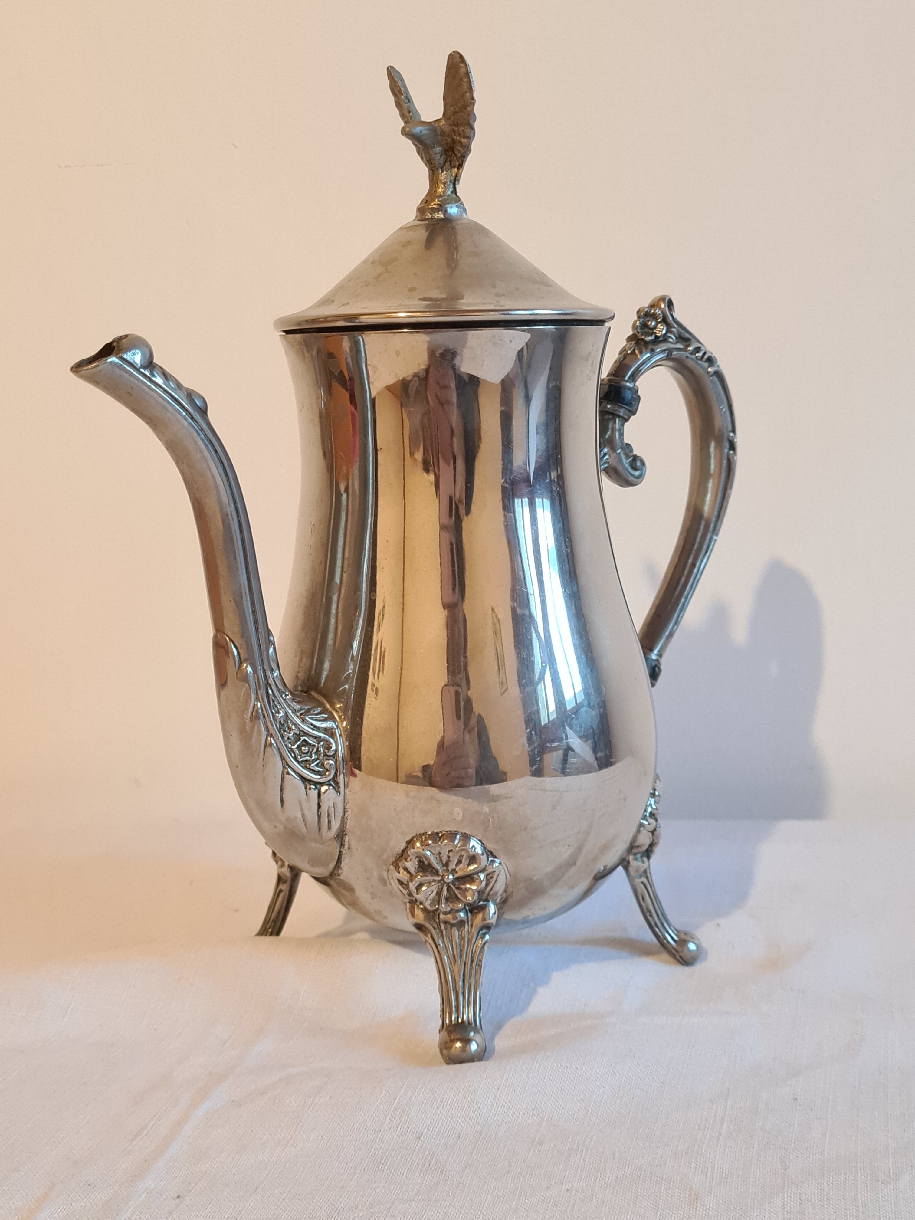 Silver vintage teapot