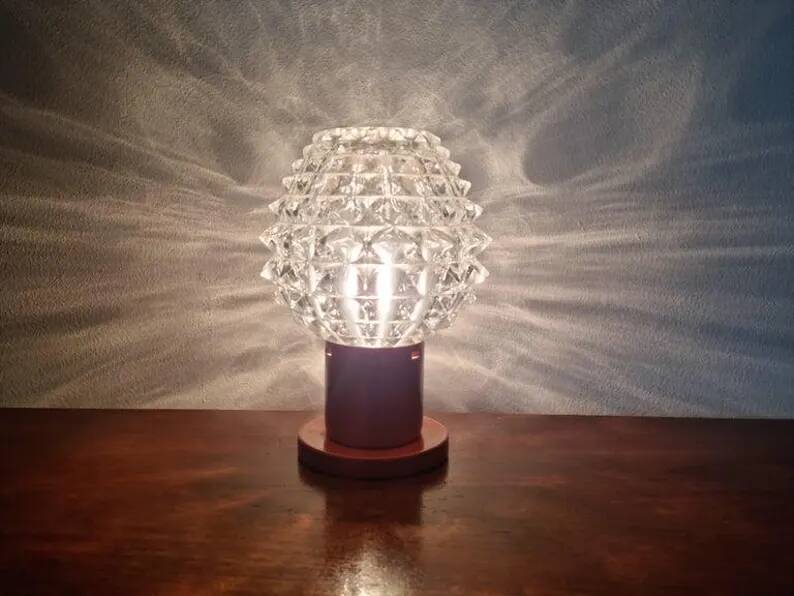 Set of Six Table Midcentury Table Lamps, Kamenicky Senov, 1970s